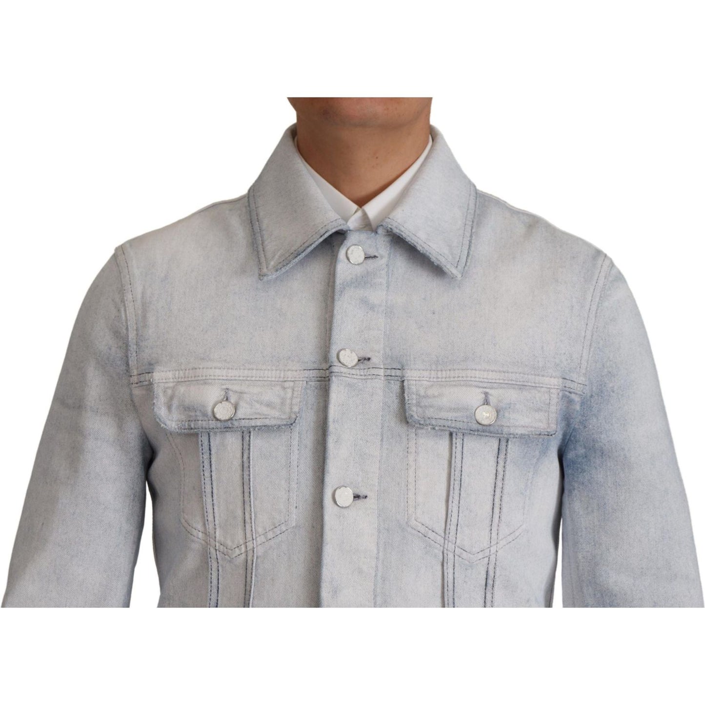 Elegant Light Blue Denim Jacket