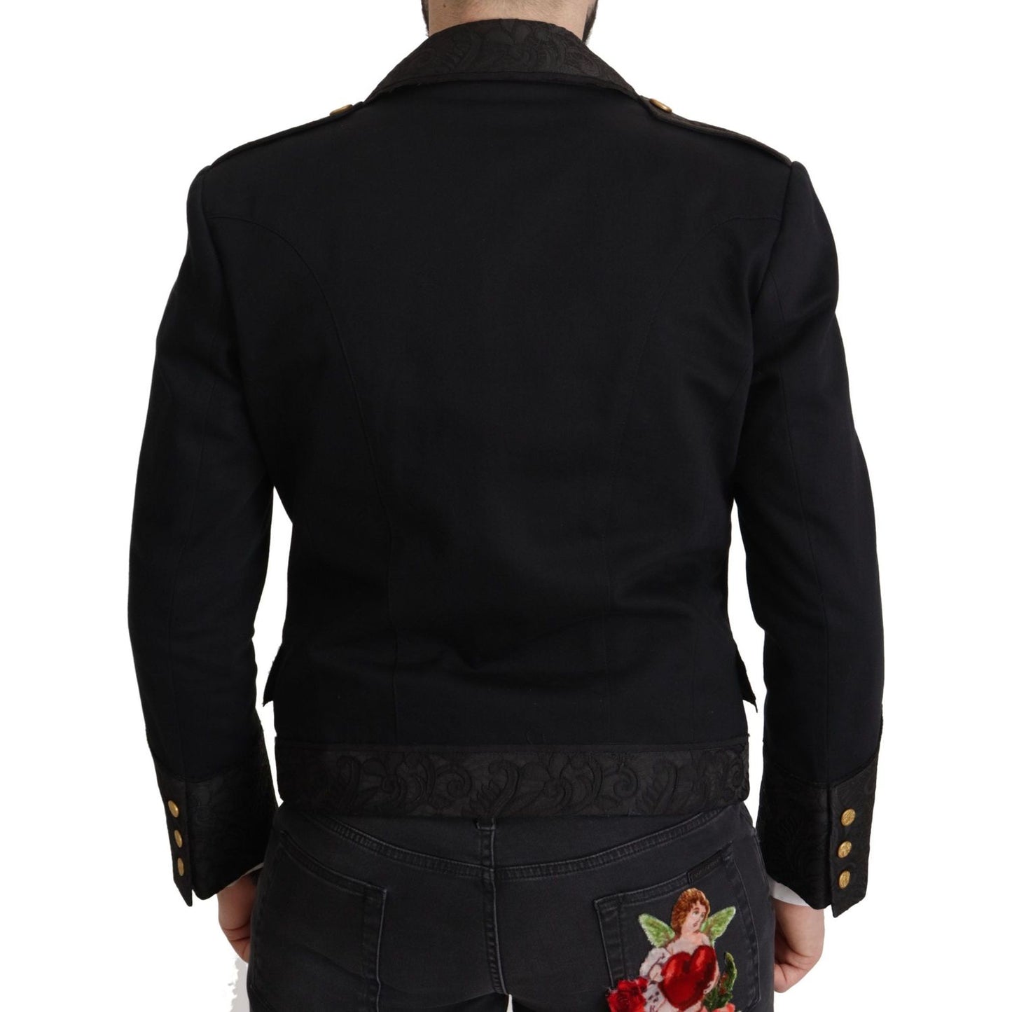 Elegant Black Double Breasted Jacket