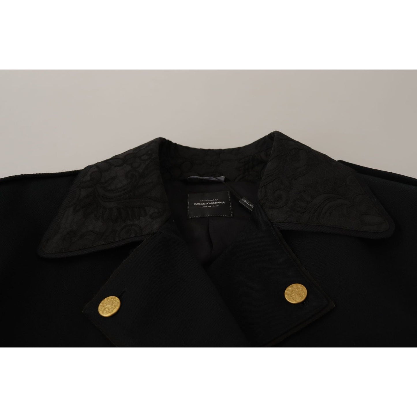 Elegant Black Double Breasted Jacket