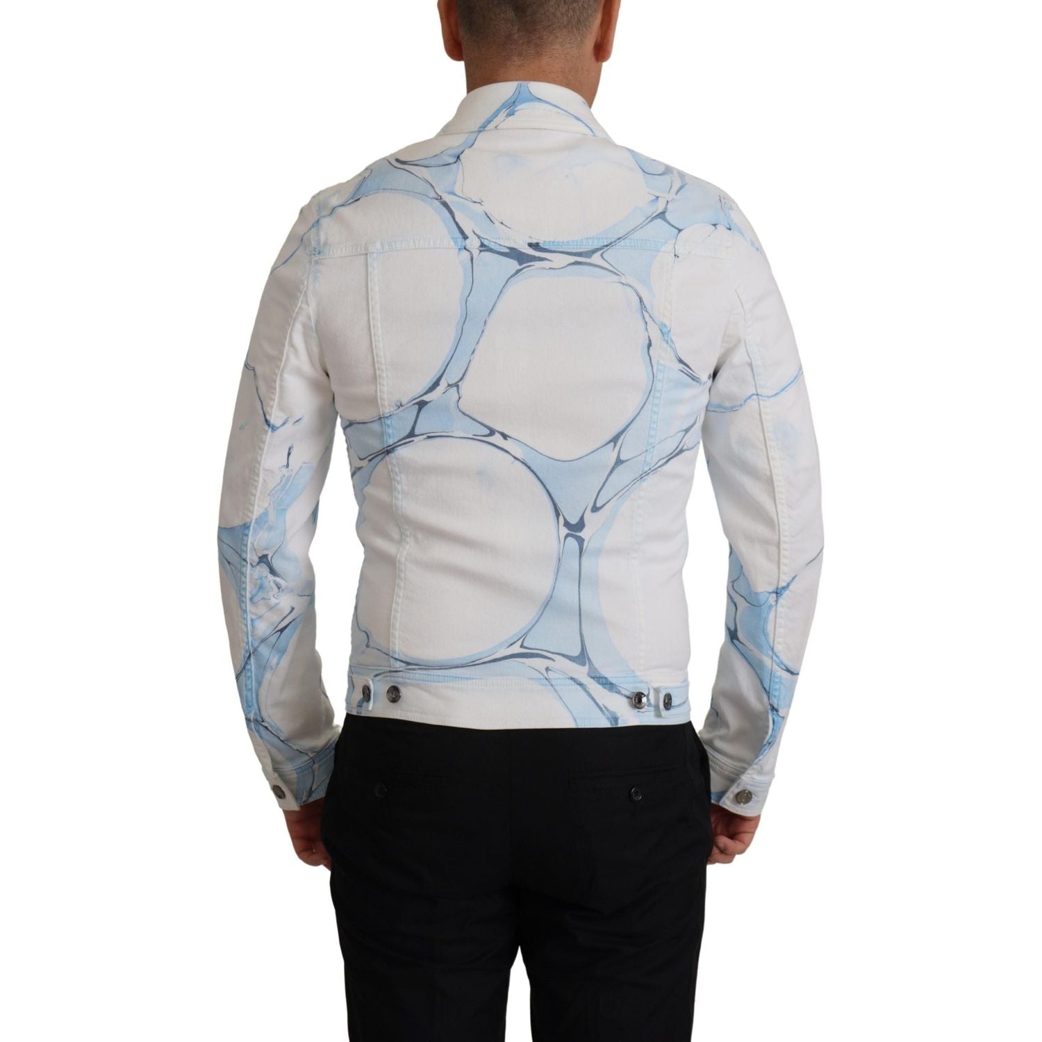 جاكيت جينز مطرز بشعار متعدد الألوان من دولتشي آند غابانا