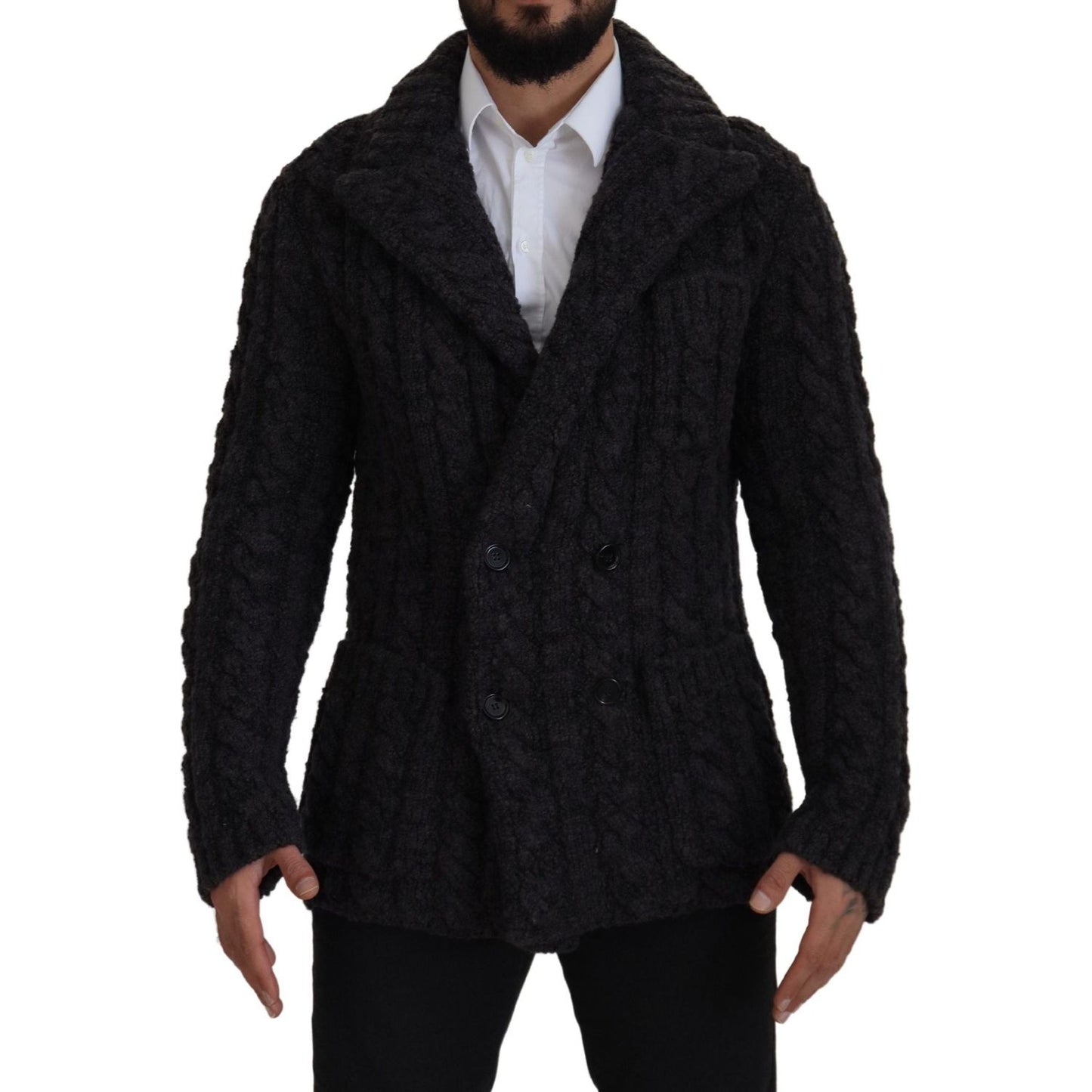 Elegant Double-Breasted Wool-Cashmere Coat