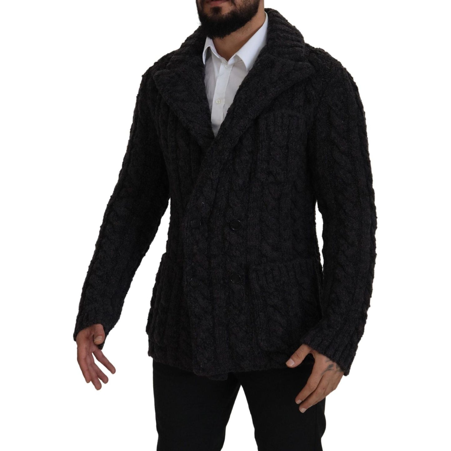 Elegant Double-Breasted Wool-Cashmere Coat