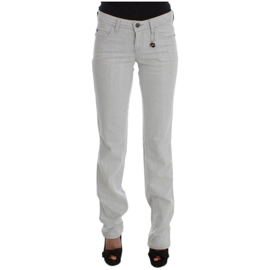 Costume National Chic Gray Slim Fit Designer Jeans gray-cotton-slim-fit-bootcut-jeans