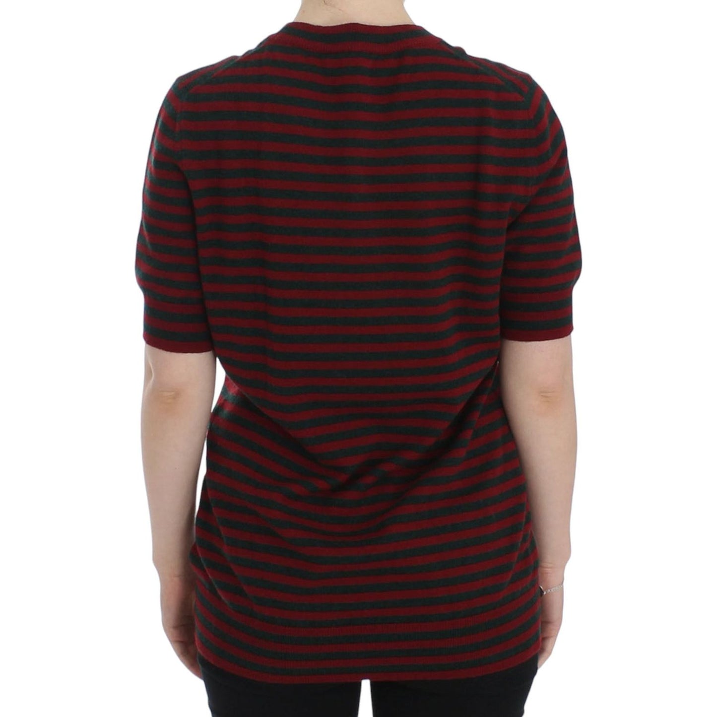 Dolce & Gabbana | Elegant Striped Cashmere Crewneck Sweater| McRichard Designer Brands   