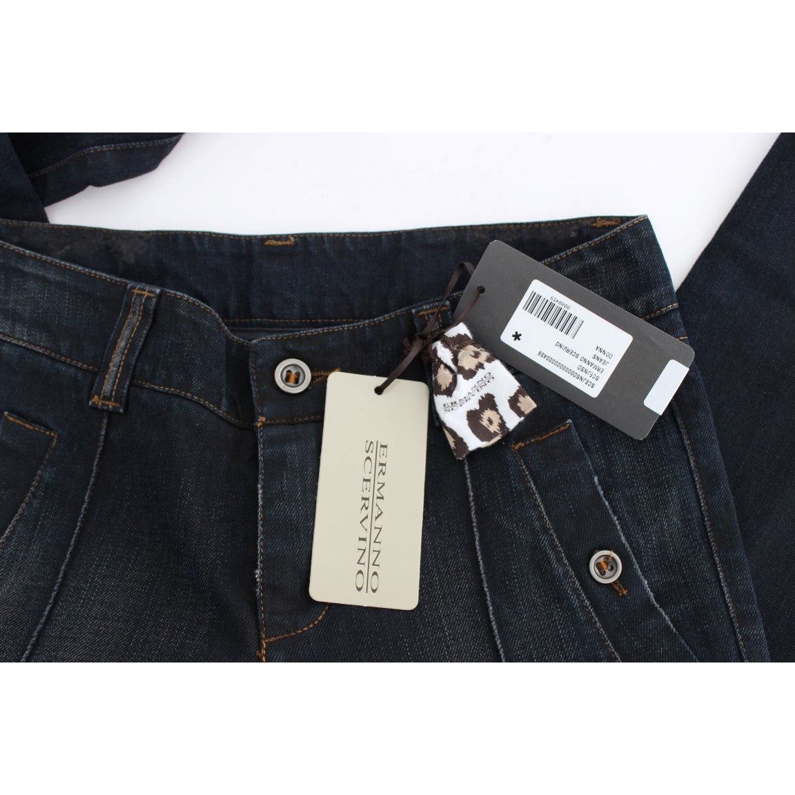 Ermanno Scervino Chic Slim Fit Italian Cotton Jeans blue-wash-cotton-slim-fit-jeans