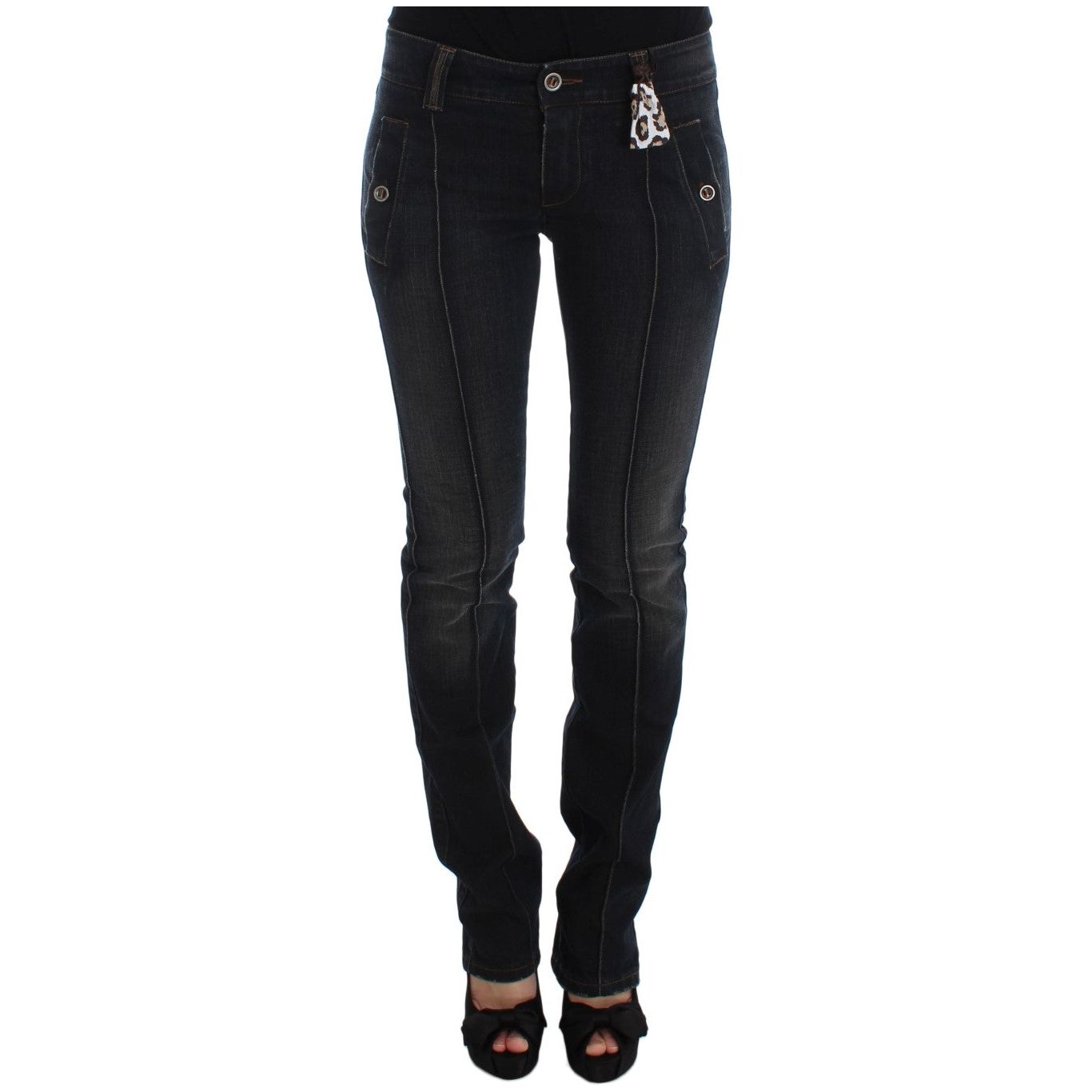 Chic Slim Fit Italian Cotton Jeans