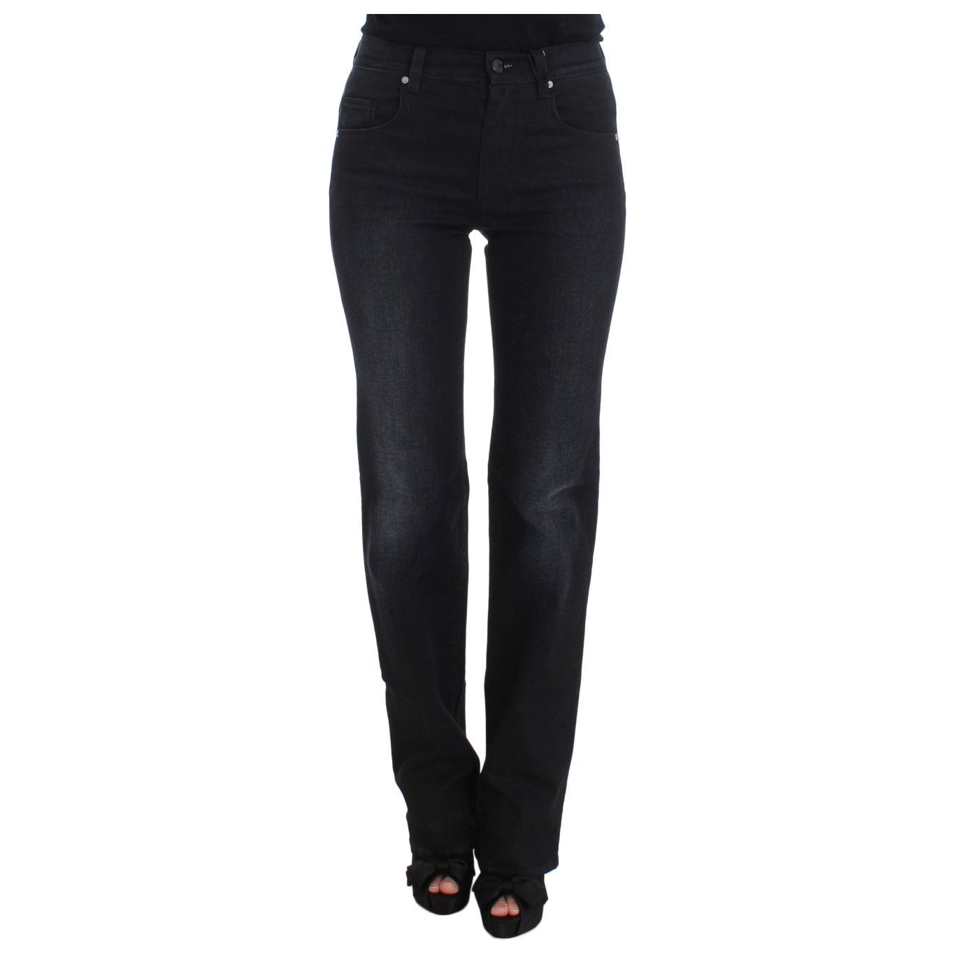 Ermanno Scervino Chic Slim Fit Bootcut Denim Jeans Jeans & Pants blue-cotton-blend-slim-fit-bootcut-jeans
