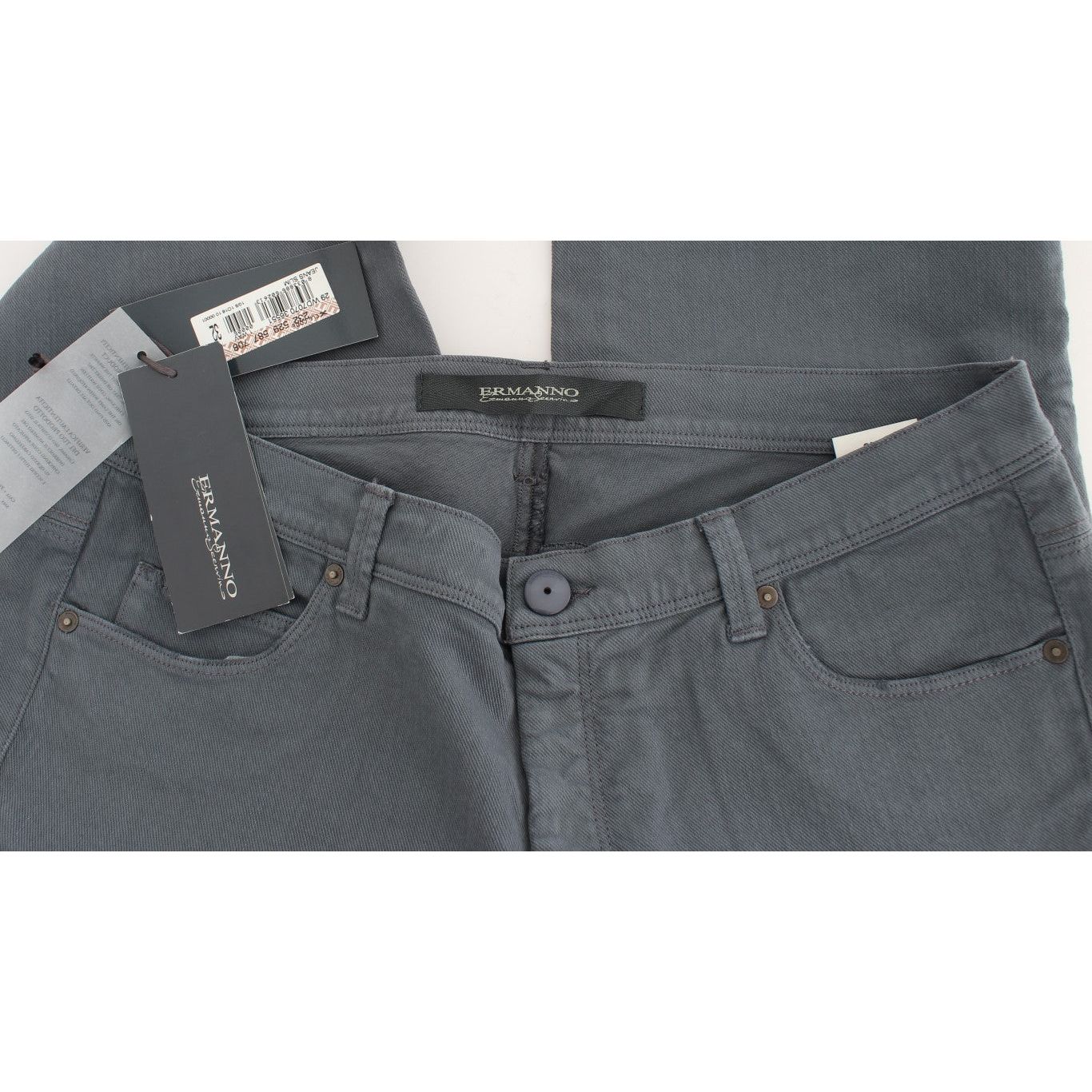 Ermanno Scervino Chic Slim Fit Bootcut Denim Indulgence Jeans & Pants blue-cotton-blend-slim-fit-bootcut-jeans-1