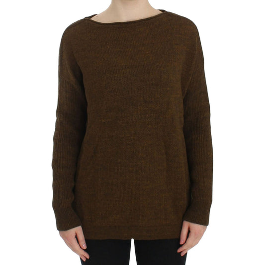 Dolce & Gabbana Oversized Knitted Alpaca-Wool Pullover green-knitted-pullover-sweater-top