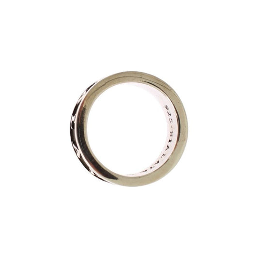 Nialaya Elegant Silver and Black Men's Sterling Ring Ring sterling-silver-925-ring