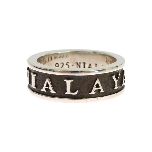 Nialaya | Elegant Silver and Black Men's Sterling Ring| McRichard Designer Brands   