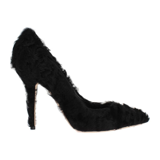 Elegant Pumps in Luxe Xiangao Fur Leather