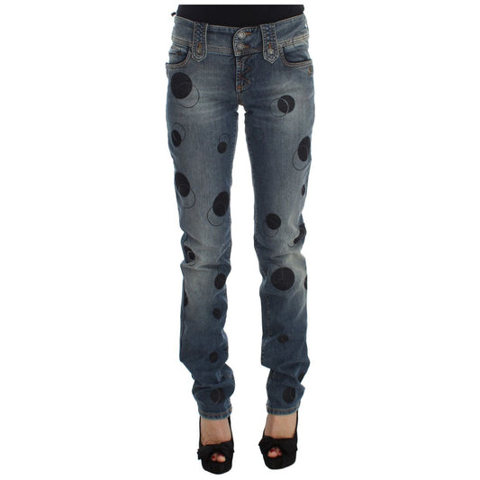 Chic Slim Fit Bootcut Jeans in Blue Wash