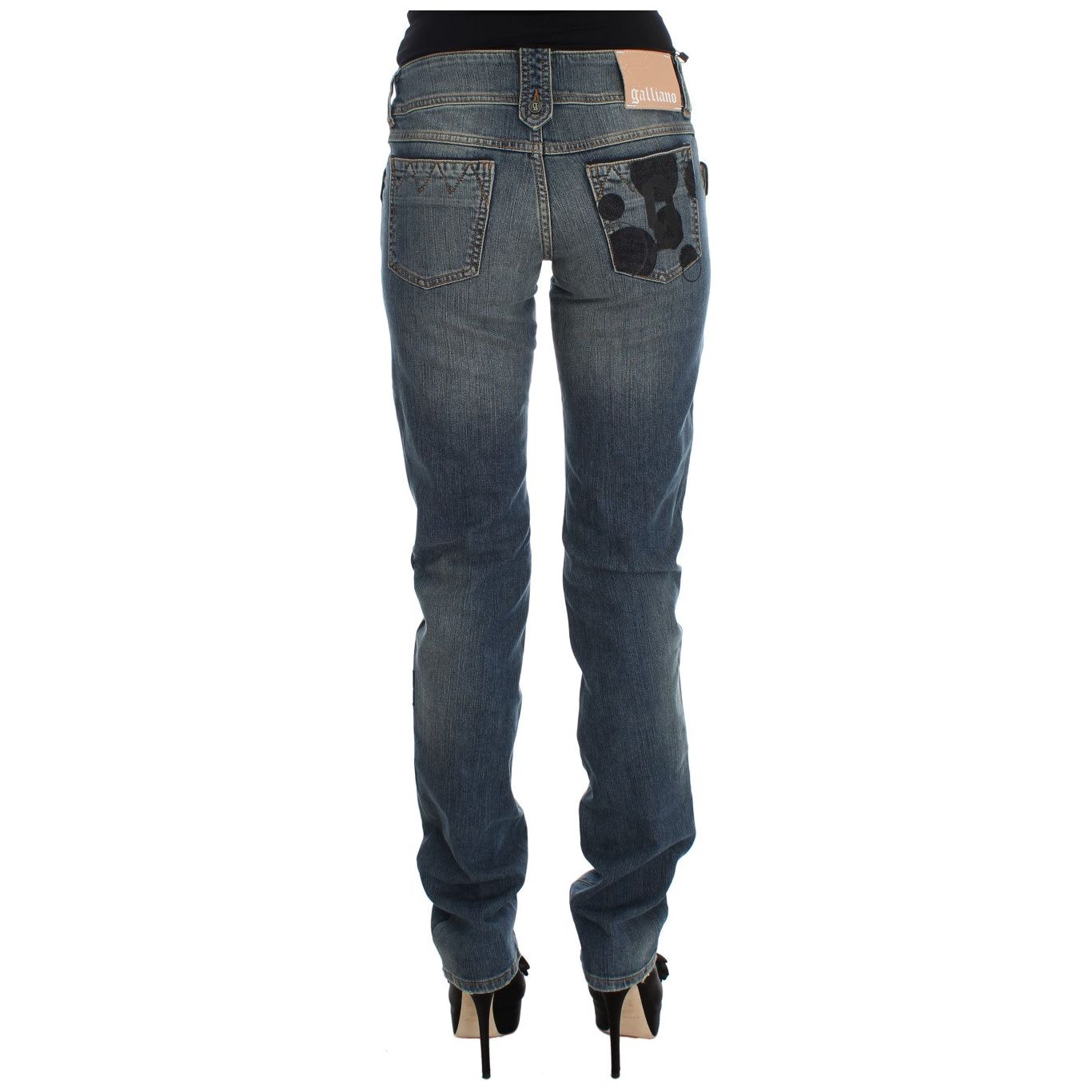 Chic Slim Fit Bootcut Jeans in Blue Wash