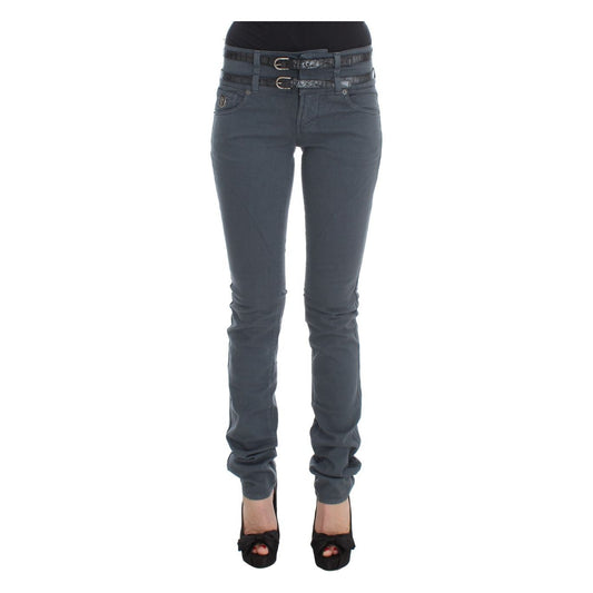 Sleek Slim Fit Italian Jeans in Chic Blue