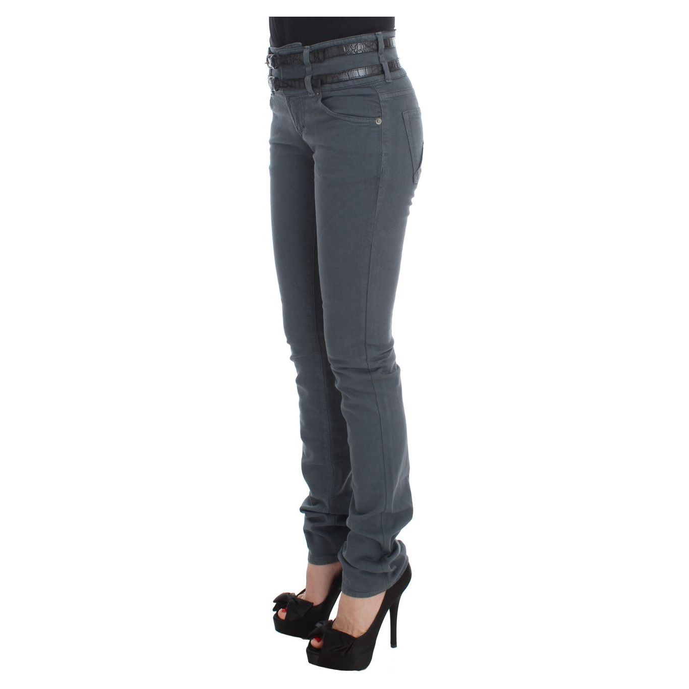 Sleek Slim Fit Italian Jeans in Chic Blue