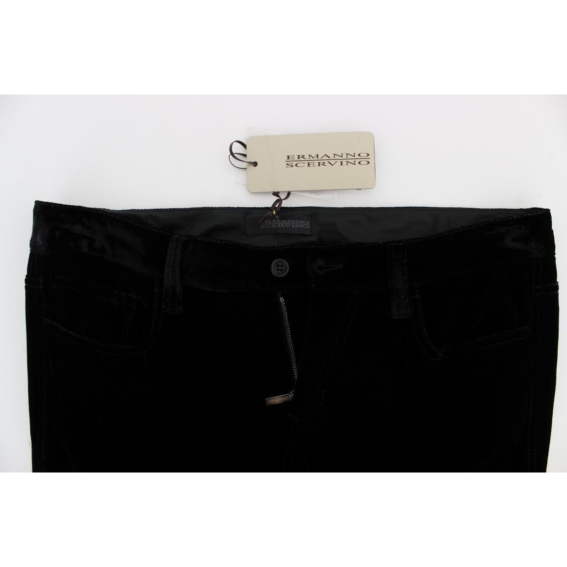 Ermanno Scervino Elegant Black Slim Fit Trousers elegant-black-slim-fit-trousers