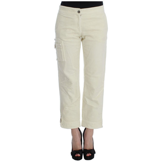 Beige Capri Cropped Chic Pants