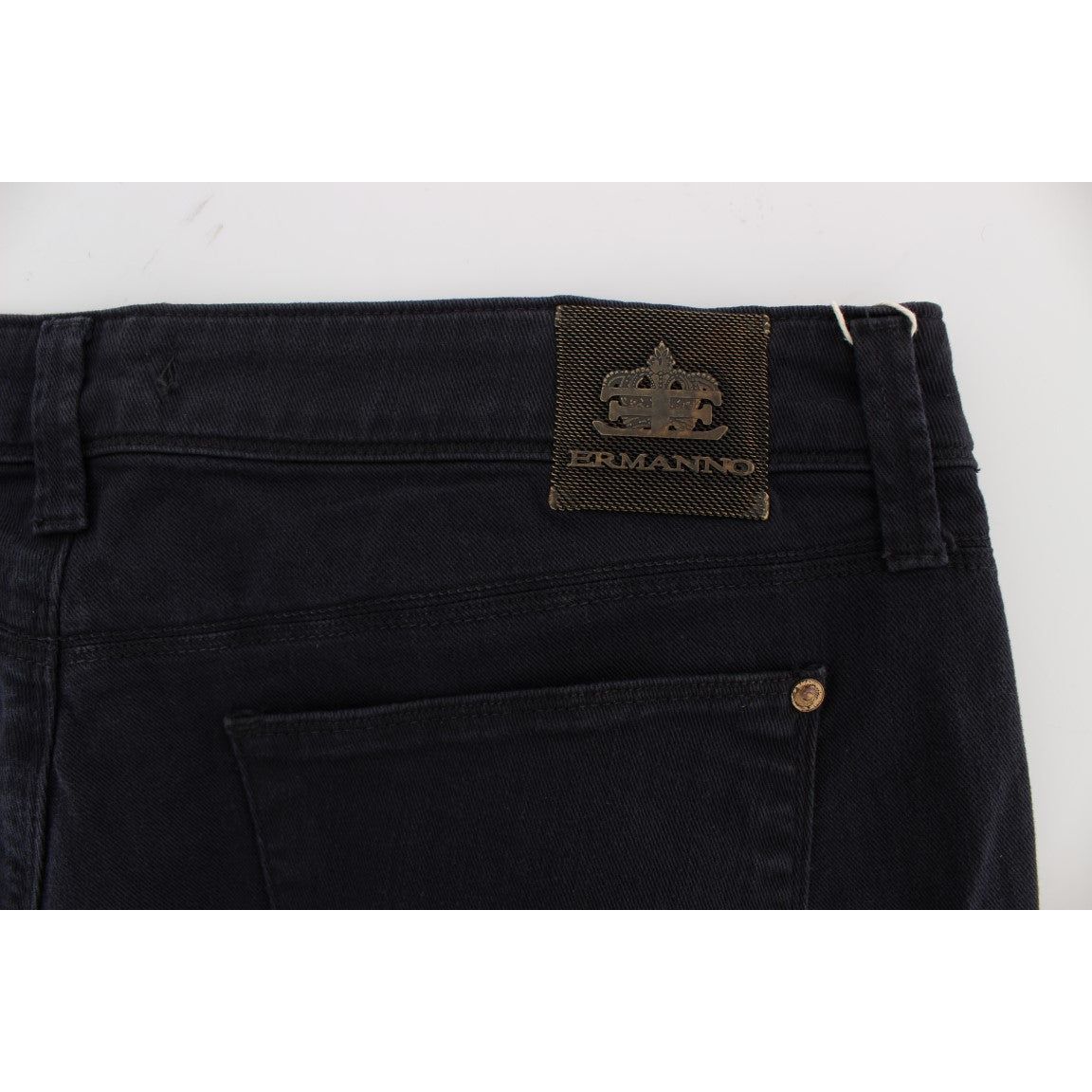 Ermanno Scervino Chic Casual Fit Italian Designer Jeans Jeans & Pants blue-cotton-blend-casual-fit-pants