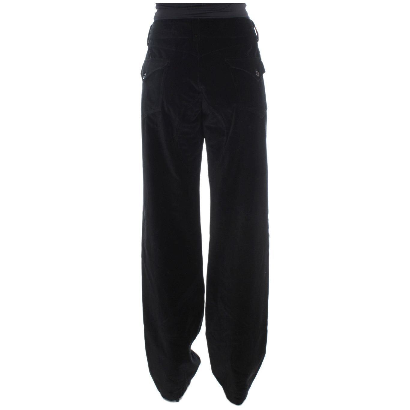 Chic Black Straight Fit Cotton Jeans