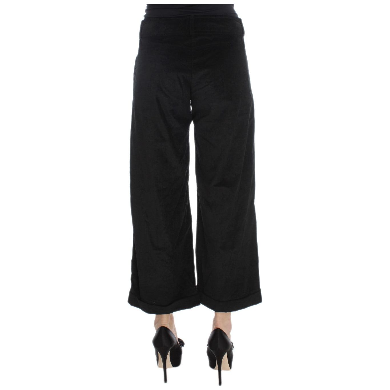 Chic Black Wide Leg Cotton Jeans