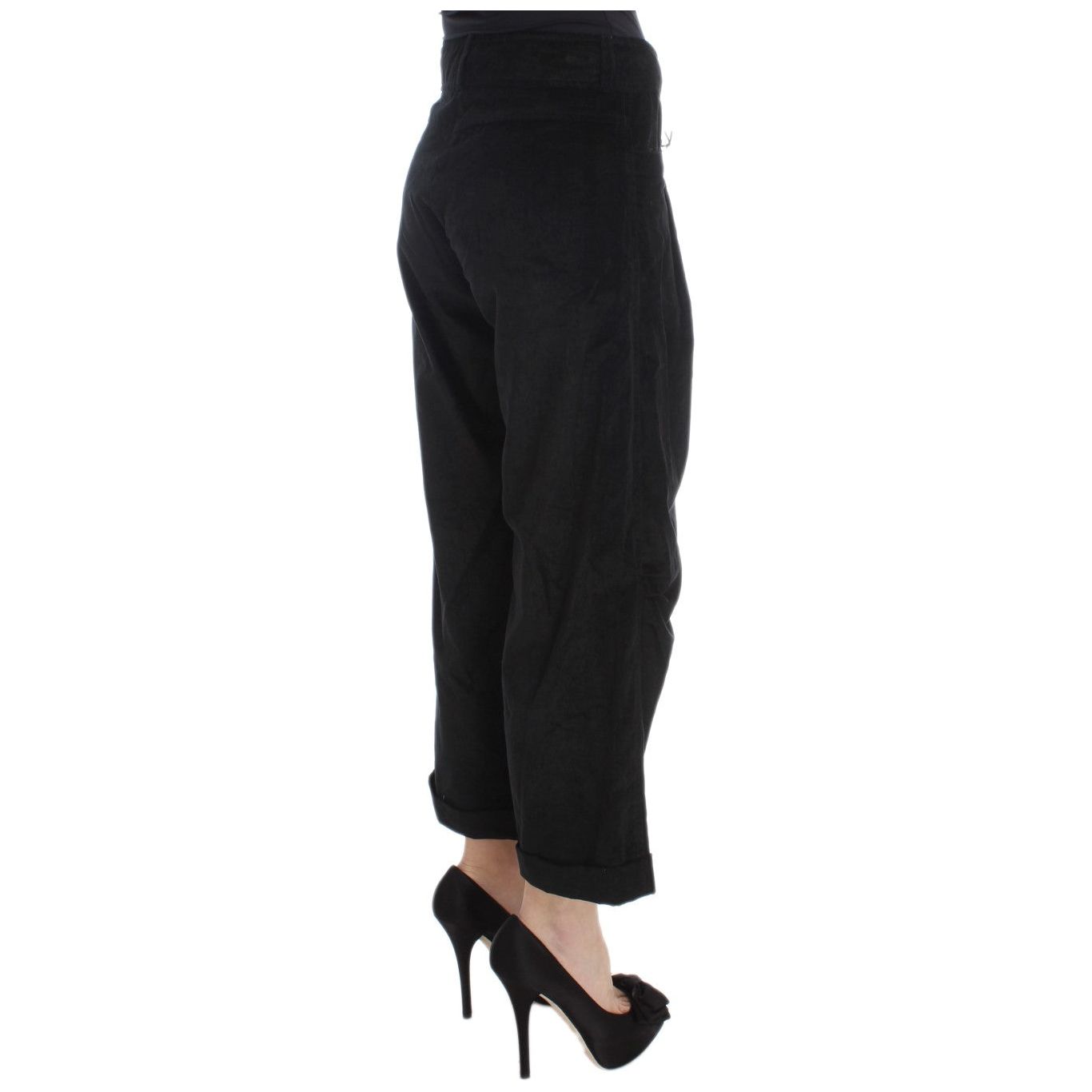 Chic Black Wide Leg Cotton Jeans