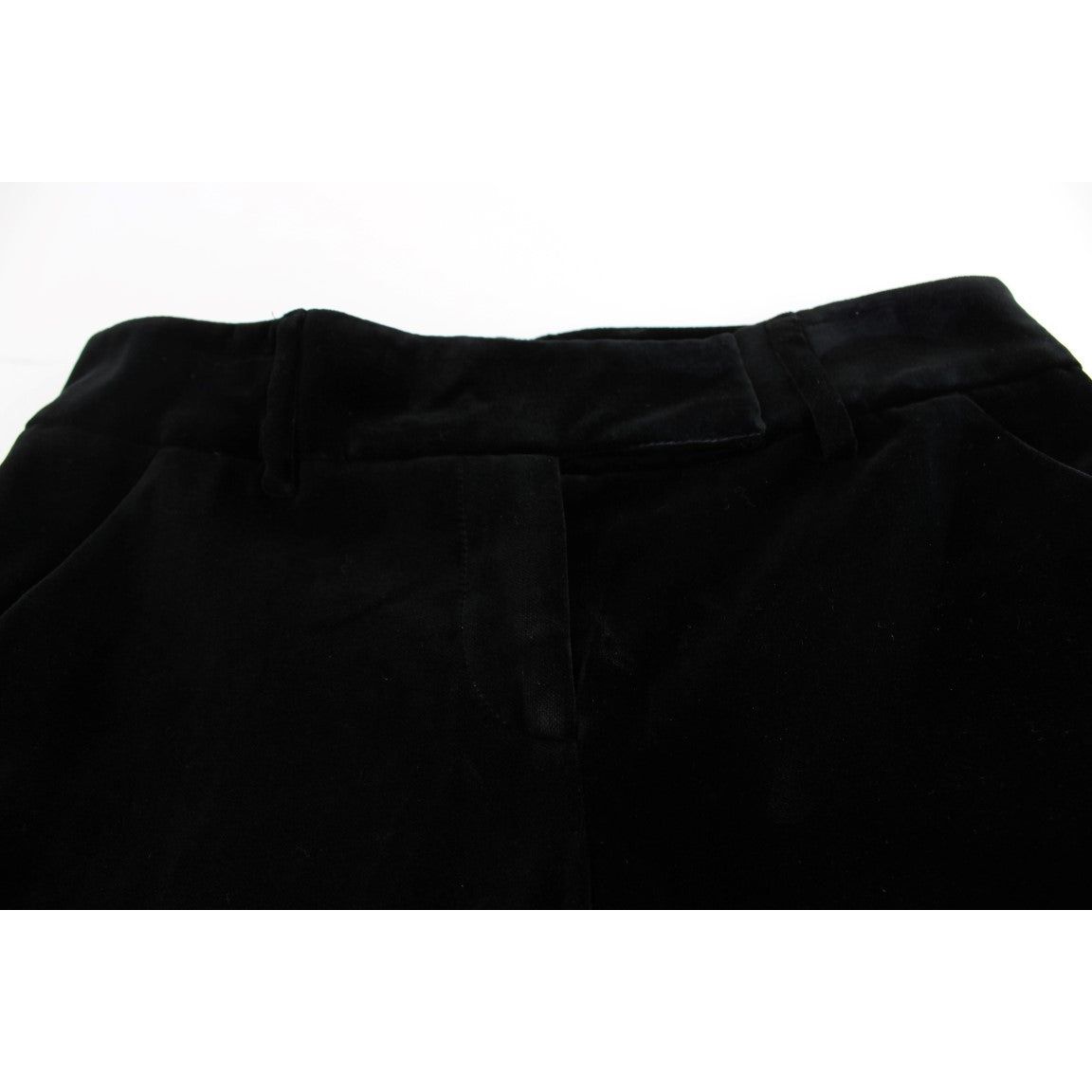 Elegant Black Wide Leg Silk Blend Pants