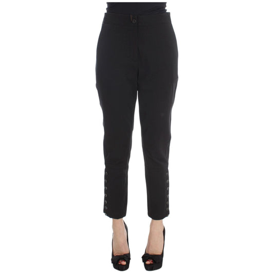 Elegant Cropped Capri Pants in Black