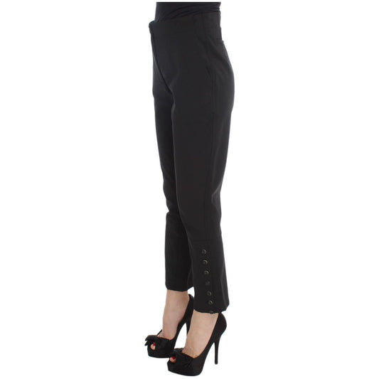 Elegant Cropped Capri Pants in Black