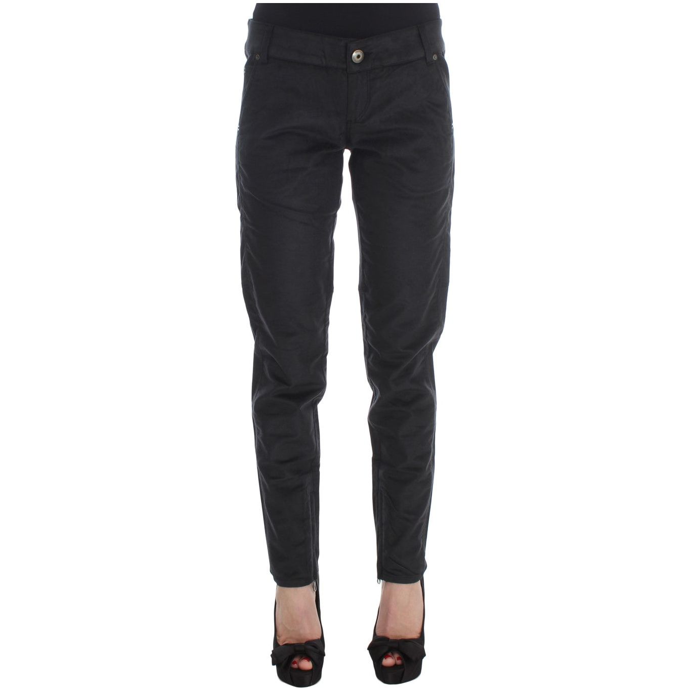 Chic Black Regular Fit Trousers