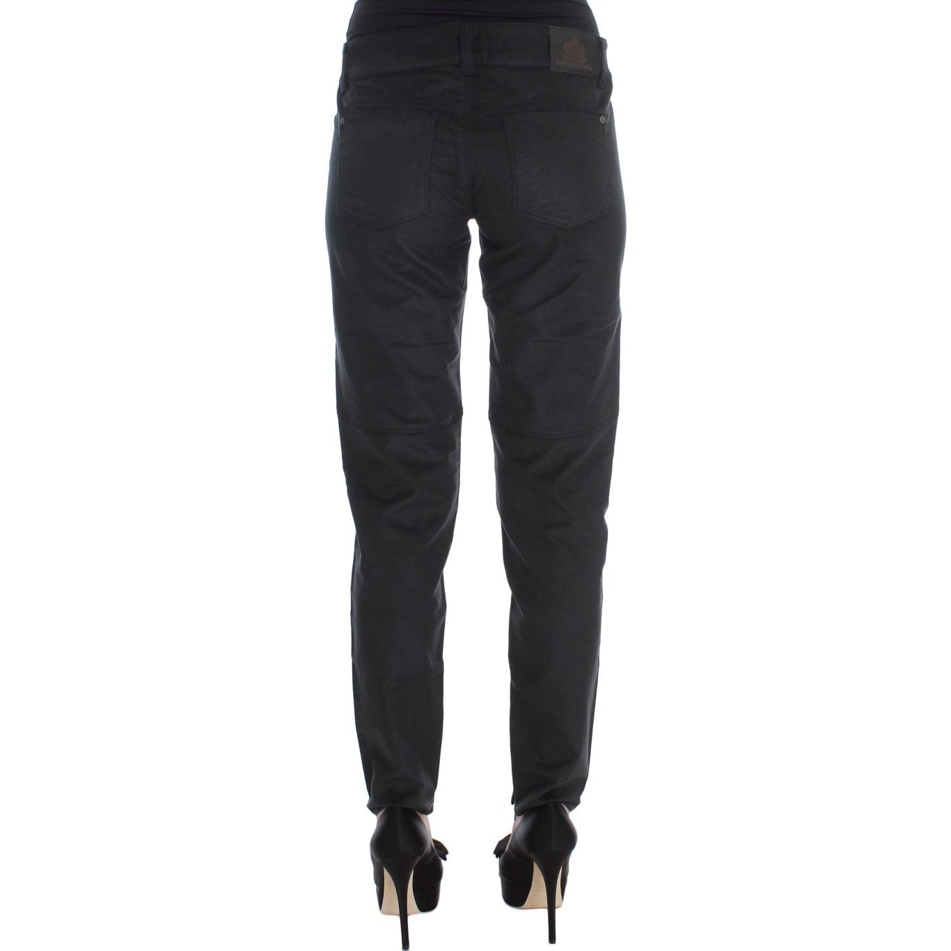 Chic Black Regular Fit Trousers