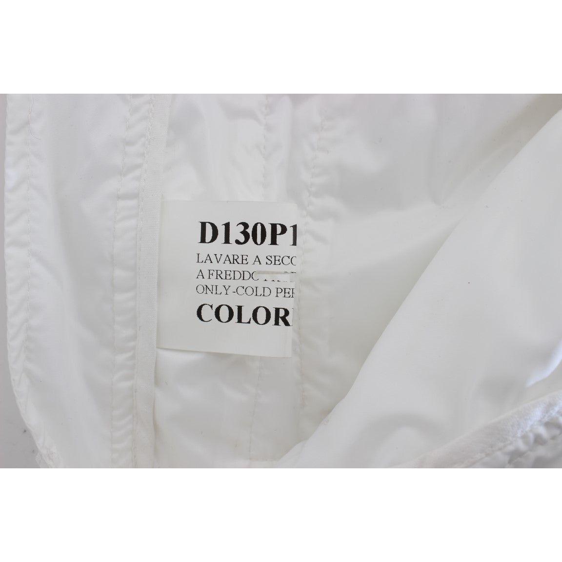 بنطال كارجو نايلون أبيض أنيق من Ermanno Scervino من تصميم المصمم الإيطالي