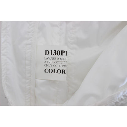 Ermanno Scervino White Nylon Padded Slim Fit Cargo Pants