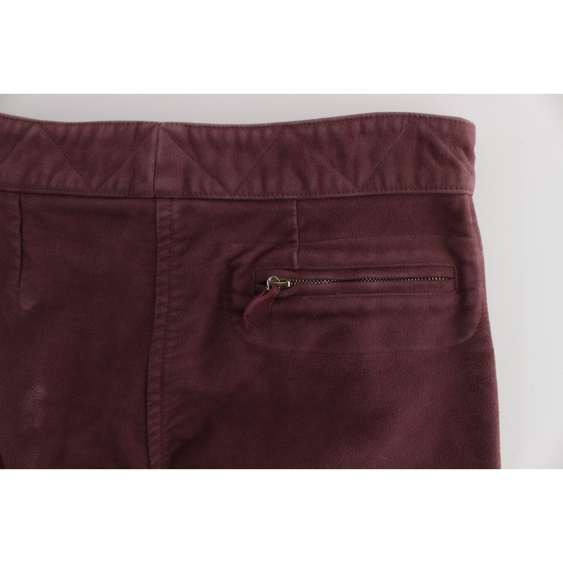 Chic Bordeaux Capri Cropped Cargo Pants