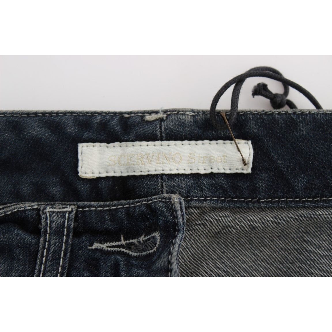 Ermanno Scervino Chic Blue Slim Fit Italian Jeans Jeans & Pants blue-cotton-blend-slim-fit-jeans-3