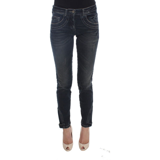 Chic Blue Slim Fit Italian Jeans