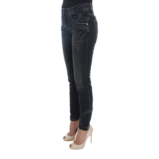 Chic Blue Slim Fit Italian Jeans