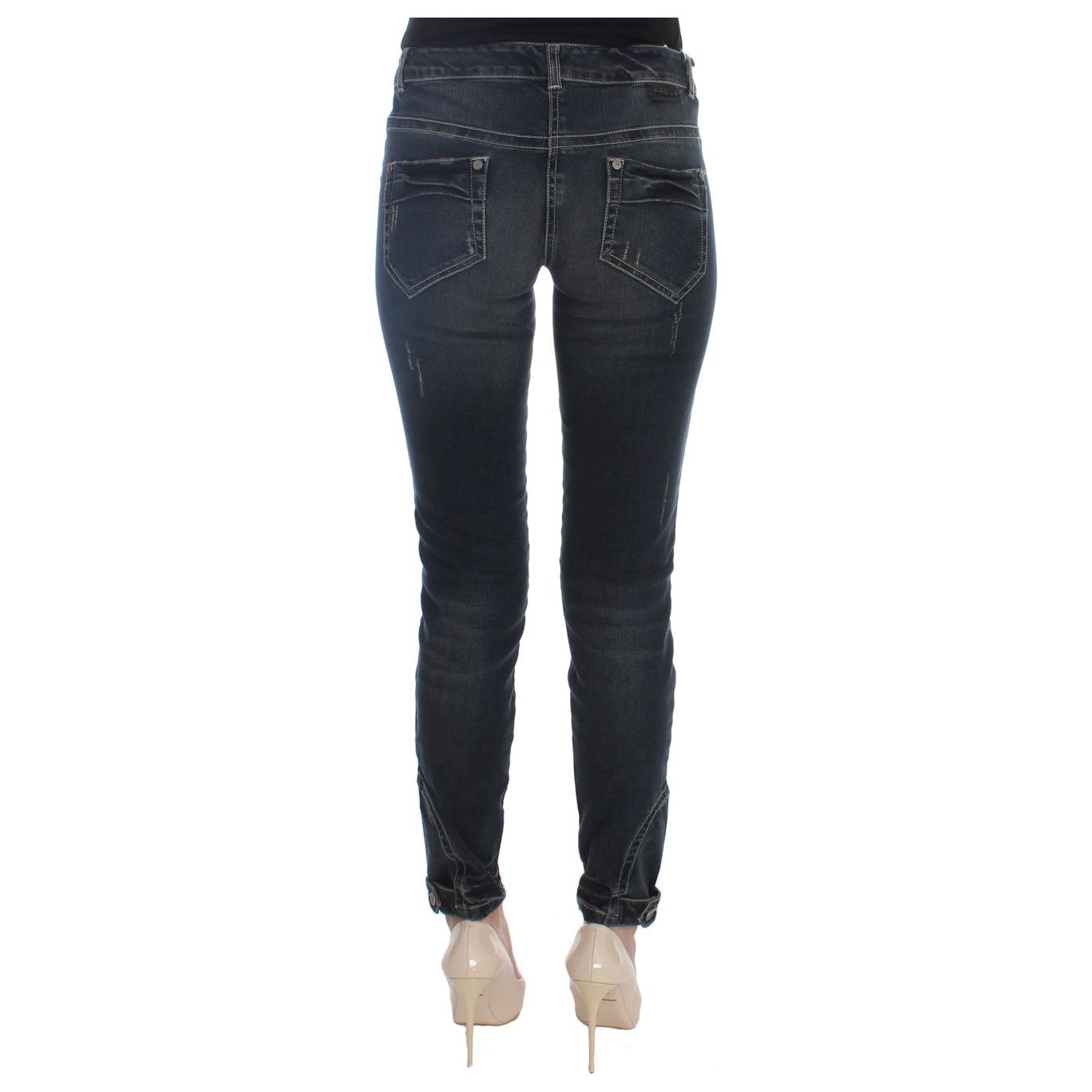 Chic Blue Slim Fit Italian Jeans