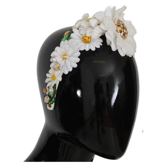 Dolce & Gabbana | Sunflower Crystal Luxury Headband| McRichard Designer Brands   