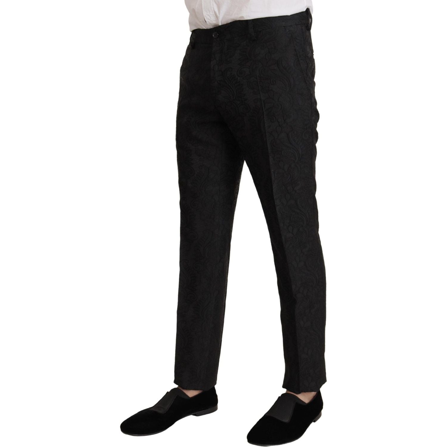 طقم بدلة مارتيني باللون الأسود اللامع من دولتشي آند غابانا