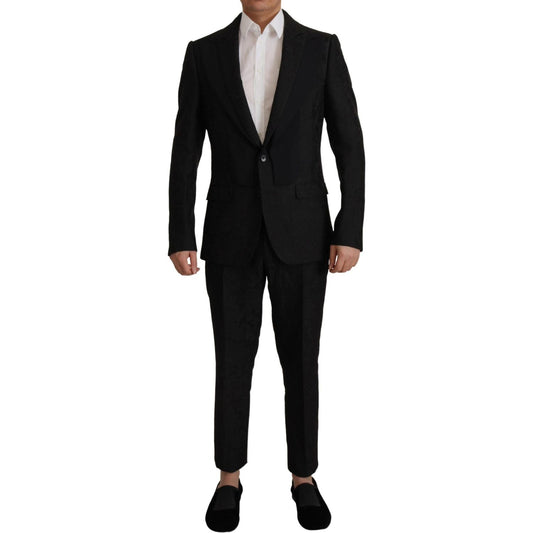 Elegant Black Two-Piece Martini Suit