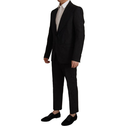 Dolce & Gabbana Black Polyester Formal 2 Piece MARTINI Suit