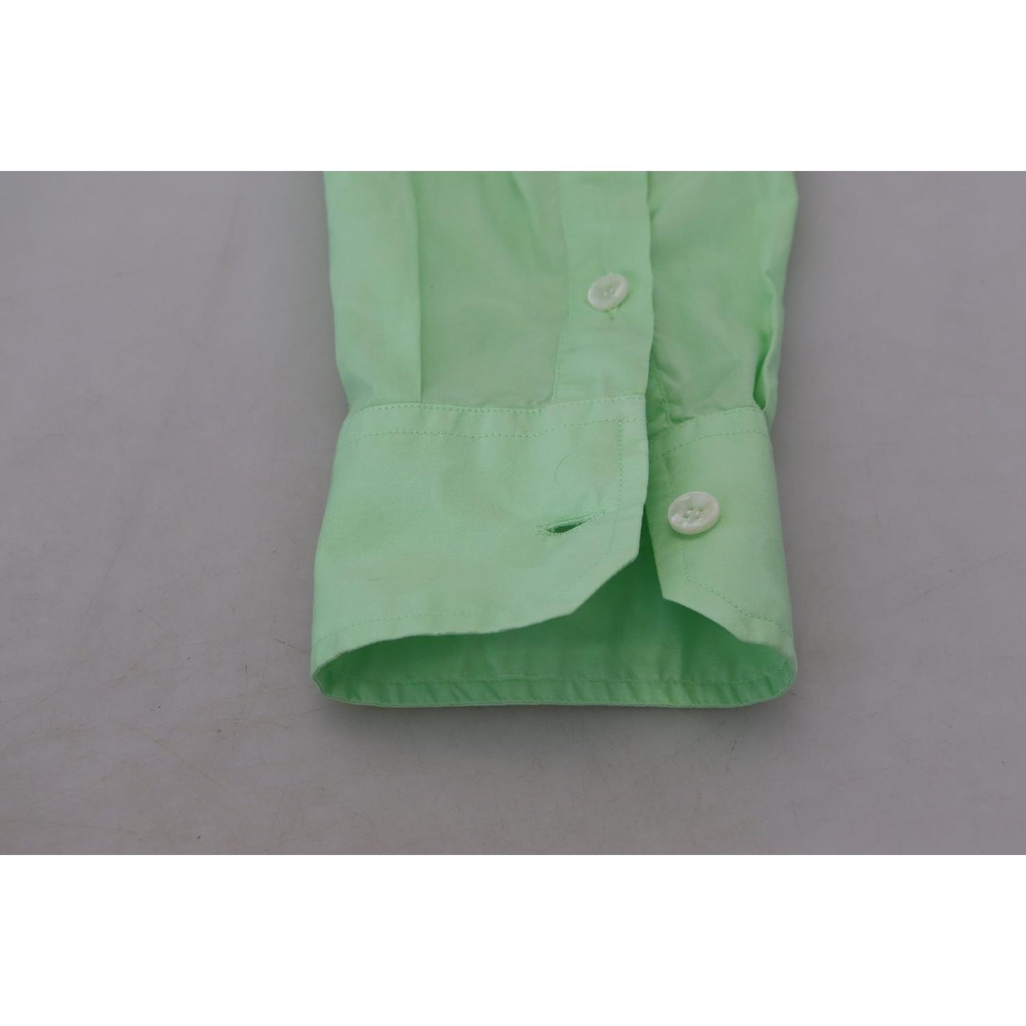 Mint Green Slim Fit Casual Button-Down Shirt