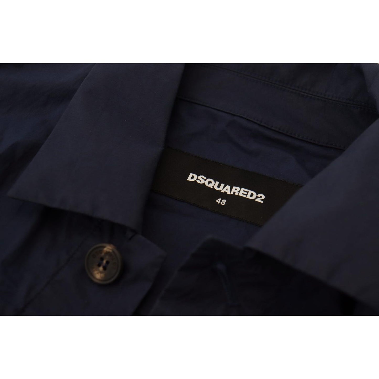 Svelte Dark Blue Cotton Shirt