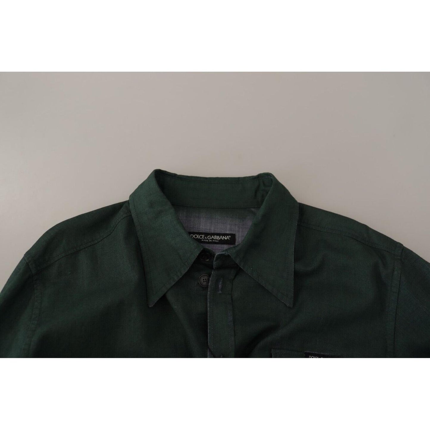 Emerald Elegance Slim Fit Casual Shirt