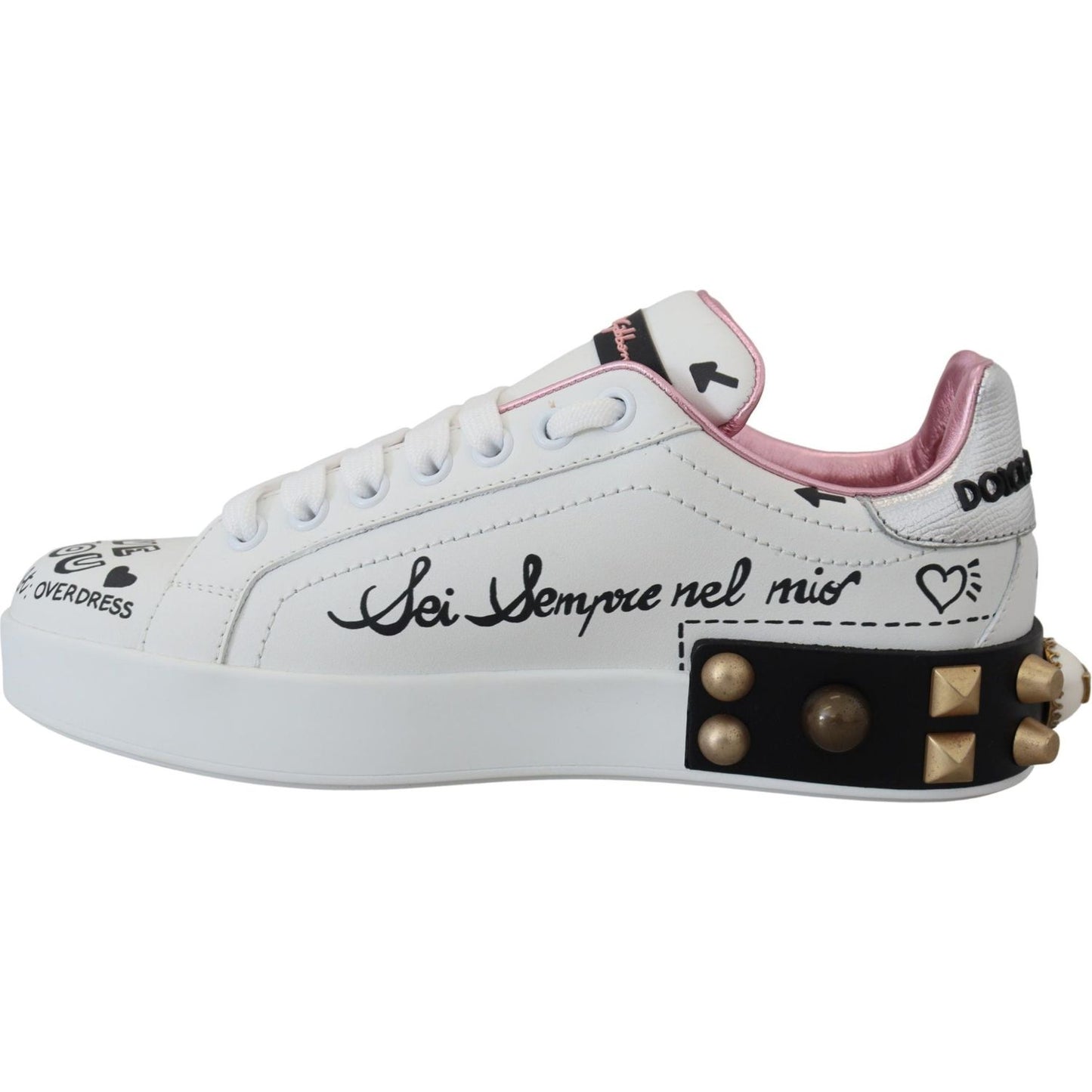 Queen Crown Chic Leather Sneakers