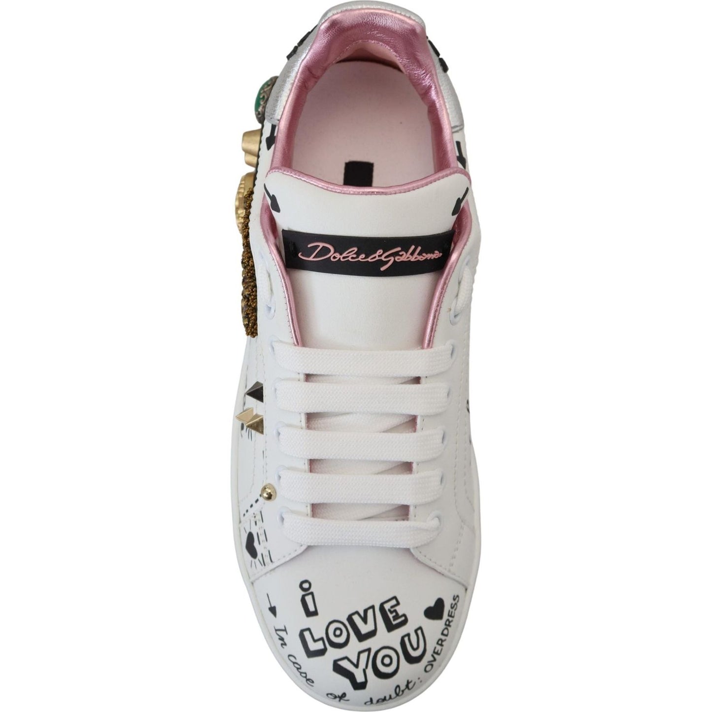 Queen Crown Chic Leather Sneakers