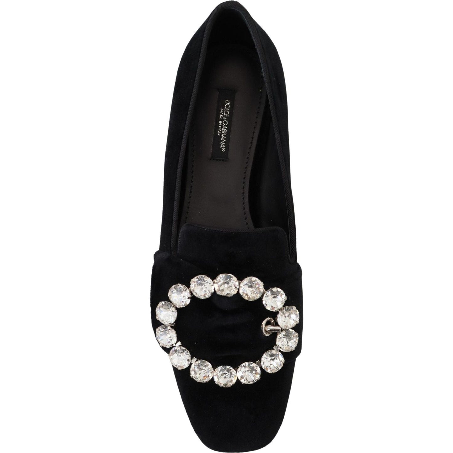 Chic Velvet Crystal-Embellished Loafers