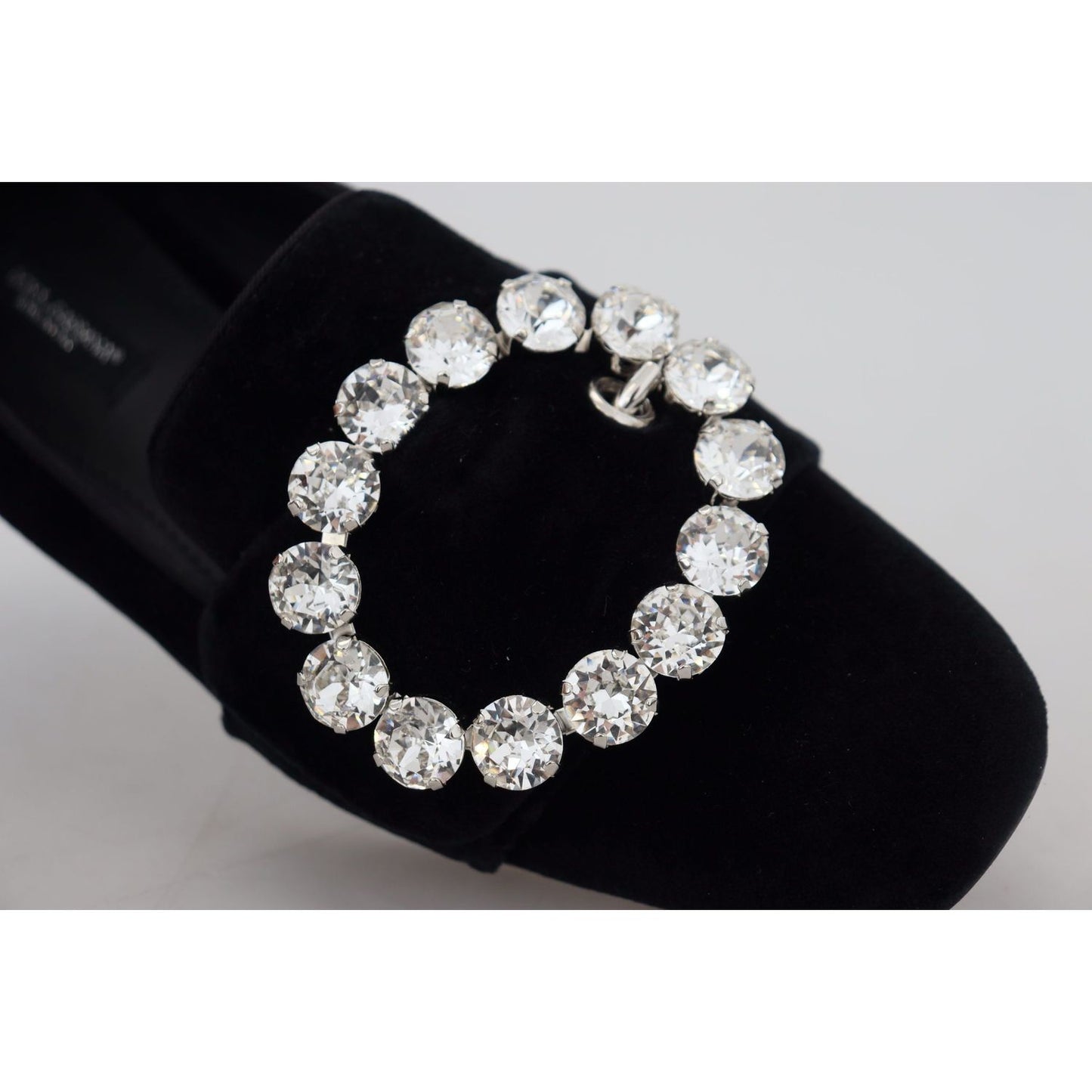 Chic Velvet Crystal-Embellished Loafers