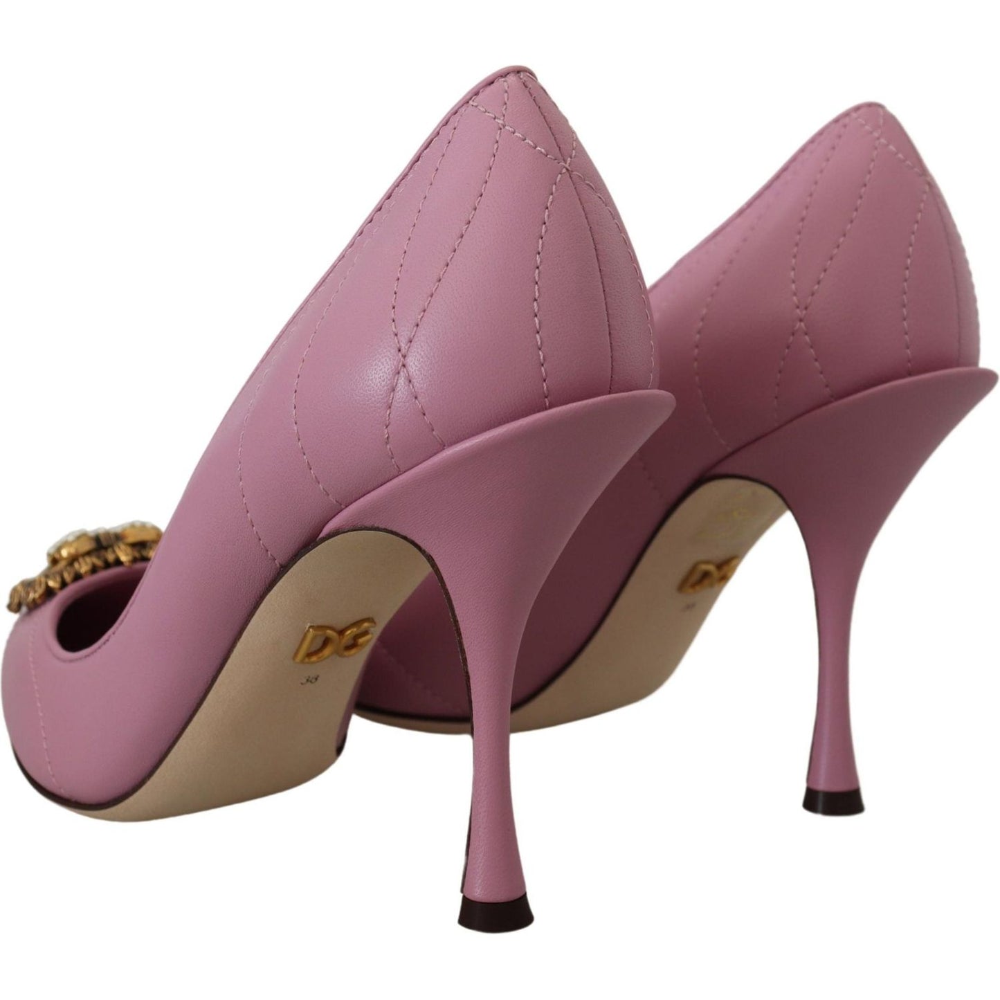 Devotion Leather Heels in Pink